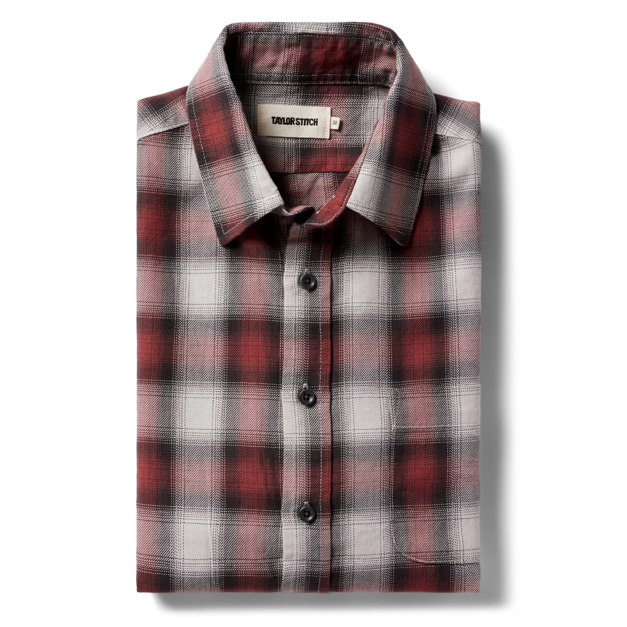 The California in Brick Plaid Ombre Twill