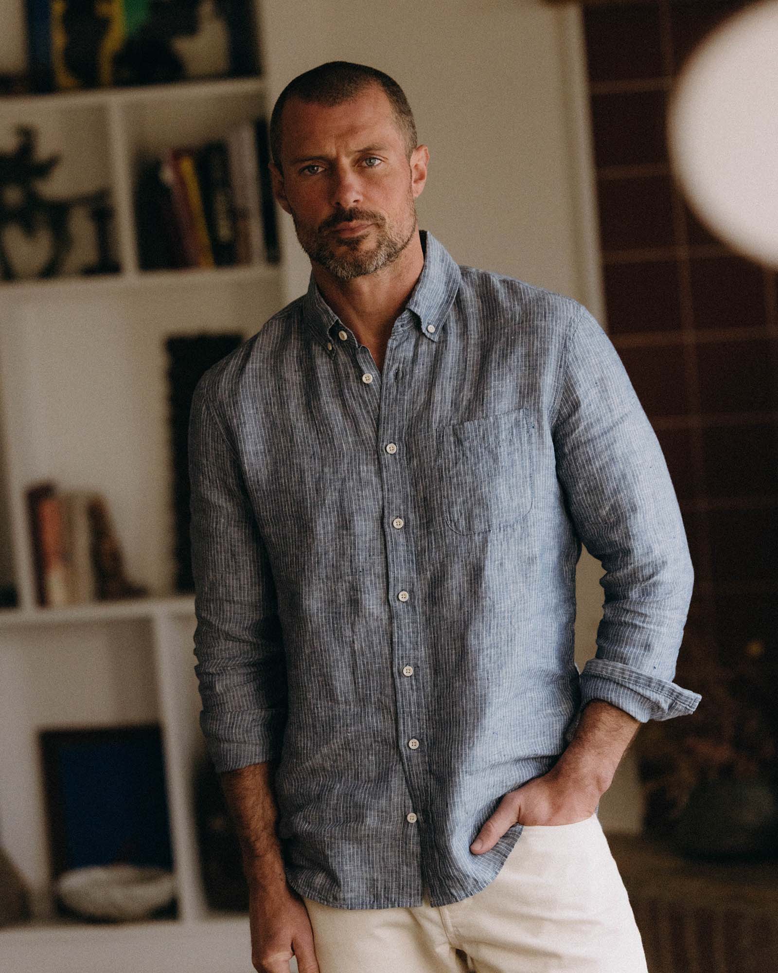 The Jack in Sky Stripe Linen - Image 2