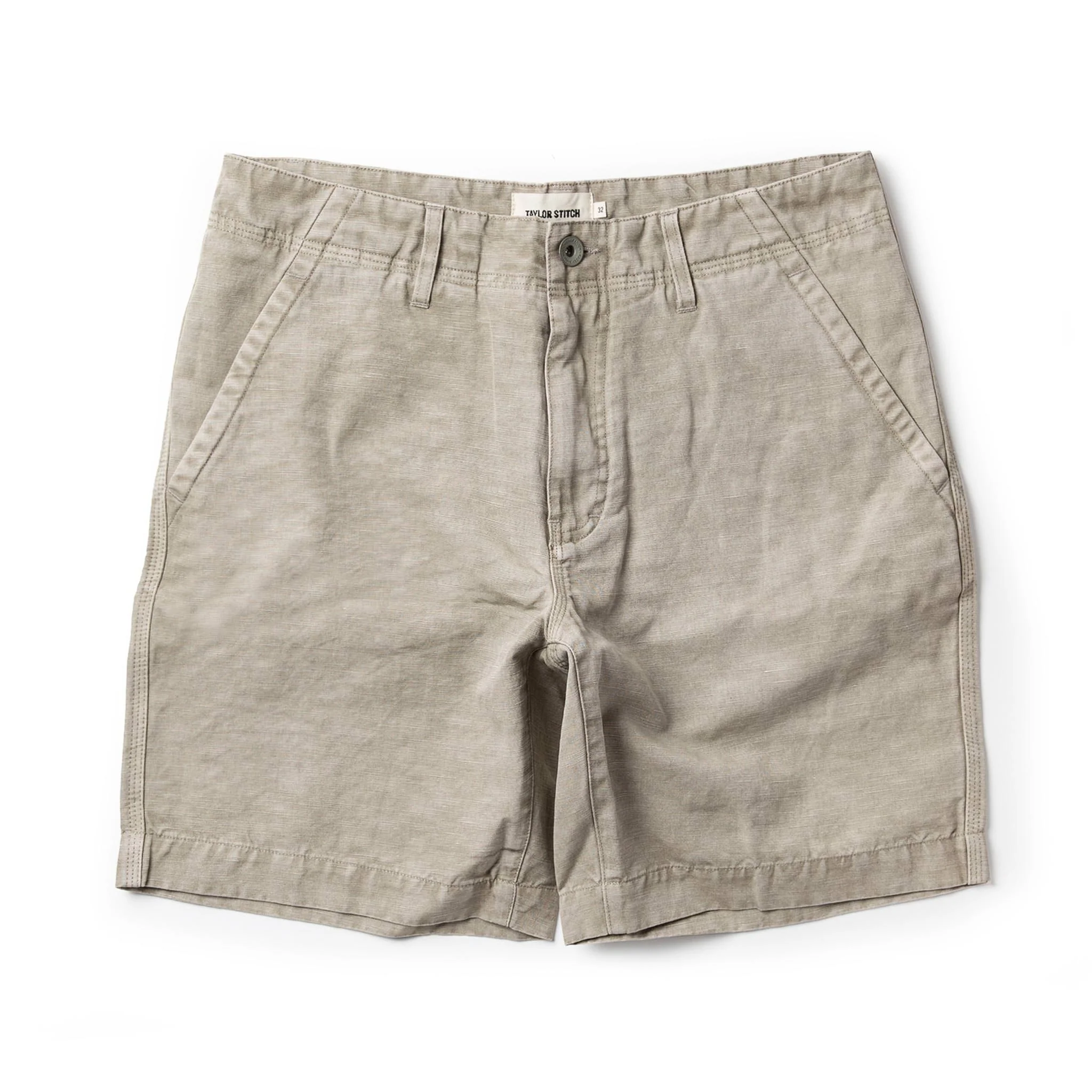 The Morse Short in Aluminum Slub Linen