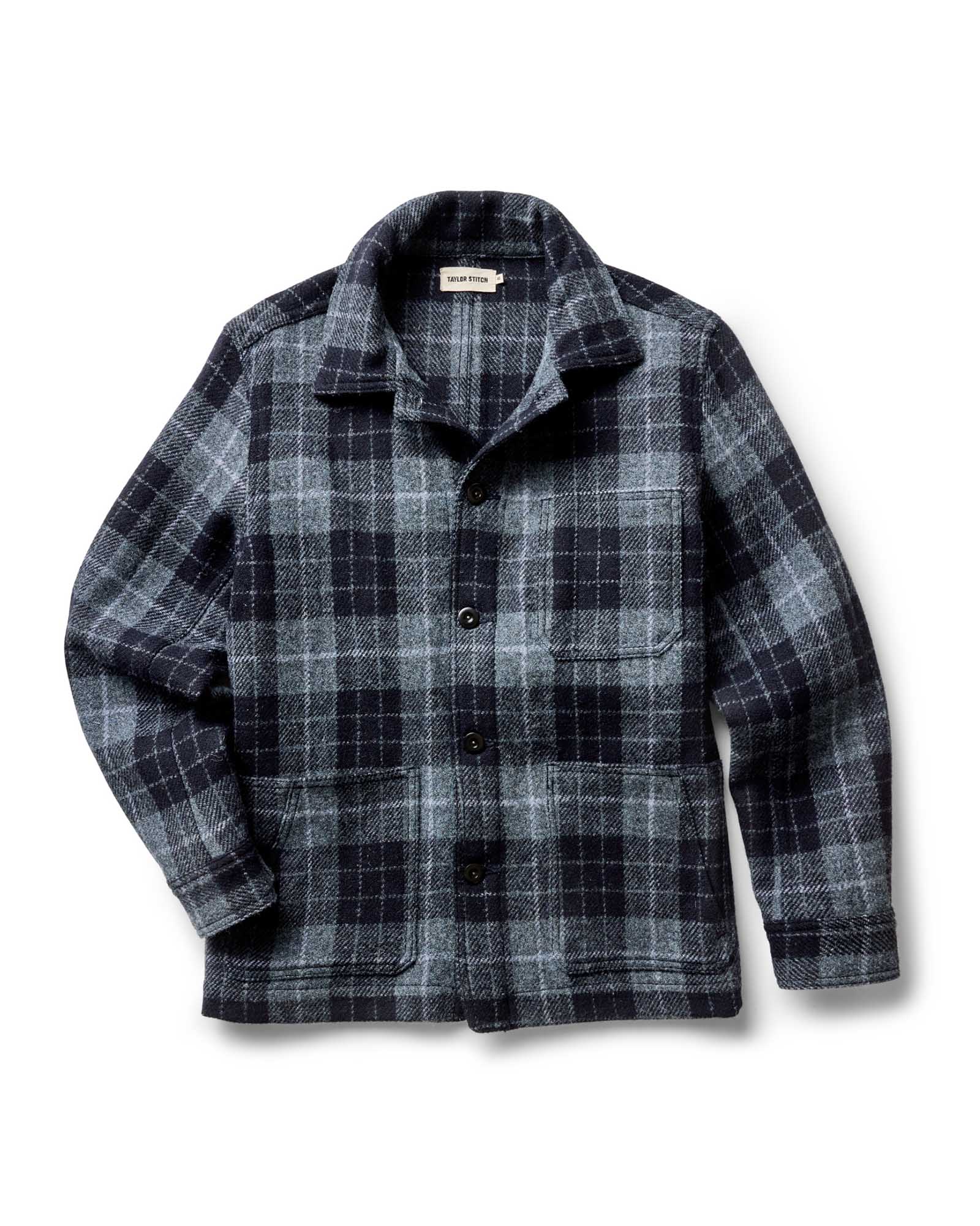 The Ojai Jacket in Midnight Tartan Harris Tweed Wool