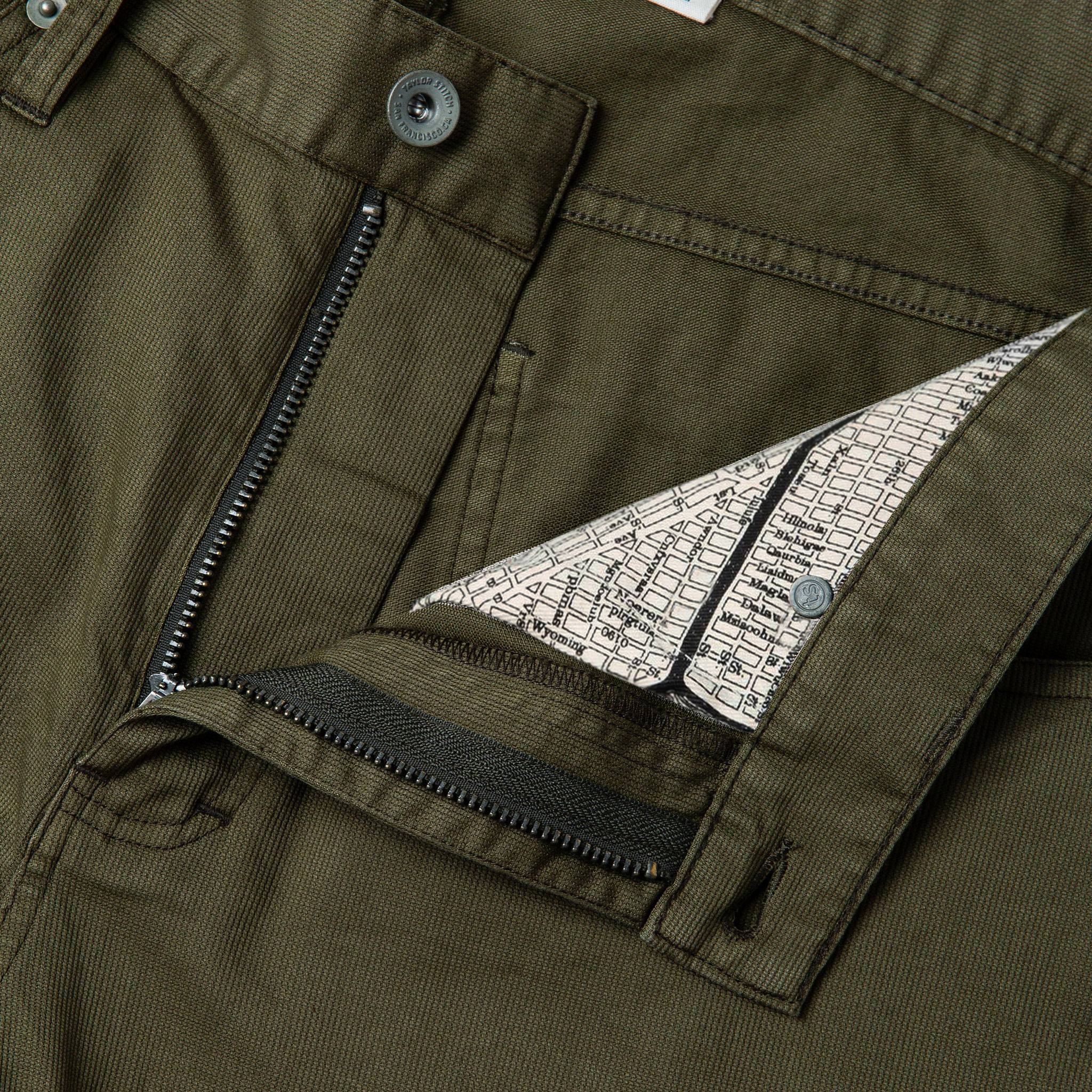 The Slim All Day Pant in Olive Bedford Cord - Image 6